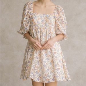NEW floral square neck mini dress